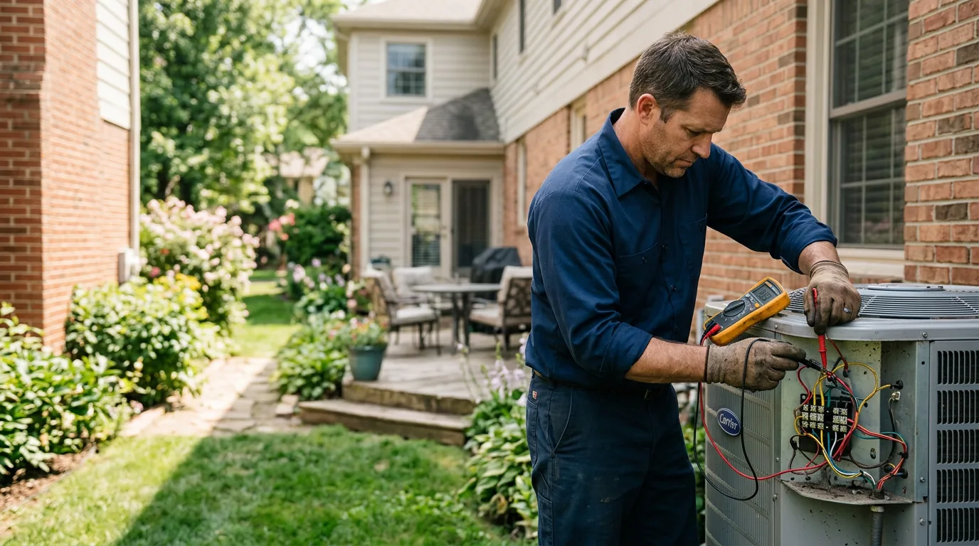 HVAC technician working near Piney Woods, MS